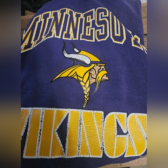Russell Athletic Minnesota Vikings Crewneck Sweatshirt Vintage 90s Men's 2XL - Picture 3 of 3